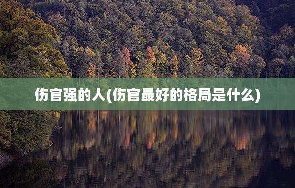 伤官强的人(伤官最好的格局是什么)