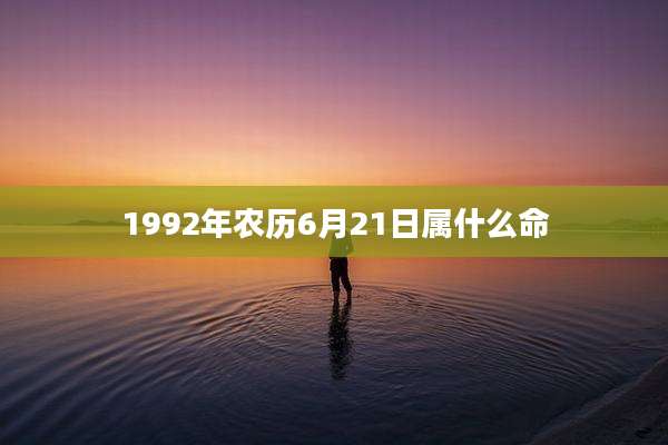 1992年农历6月21日属什么命