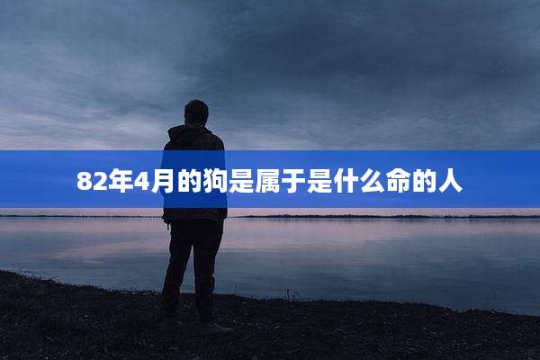 82年4月的狗是属于是什么命的人