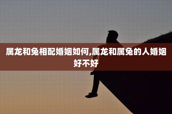 属龙和兔相配婚姻如何,属龙和属兔的人婚姻好不好