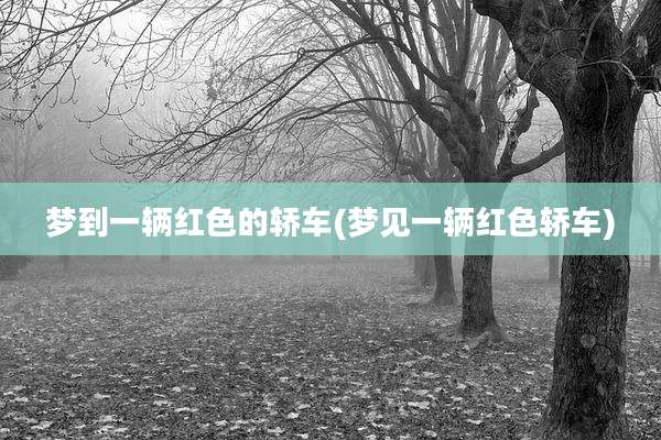 梦到一辆红色的轿车(梦见一辆红色轿车)