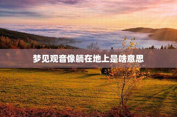 梦见观音像躺在地上是啥意思