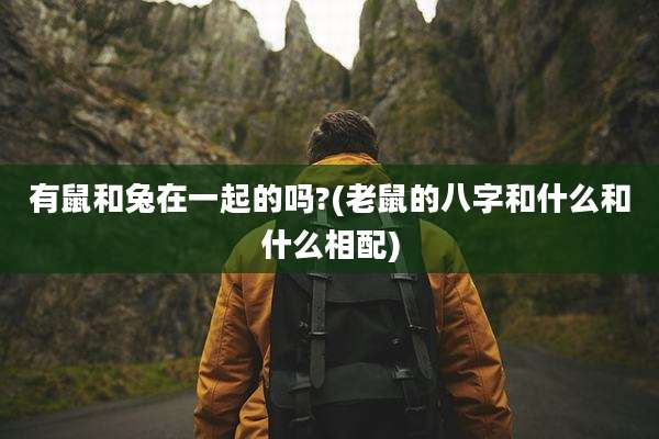 有鼠和兔在一起的吗?(老鼠的八字和什么和什么相配)
