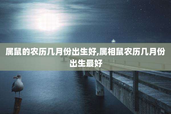 属鼠的农历几月份出生好,属相鼠农历几月份出生最好