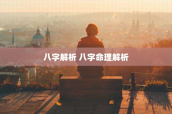 八字解析 八字命理解析