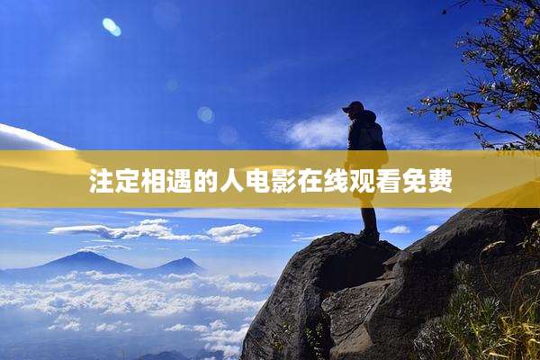 注定相遇的人电影在线观看免费