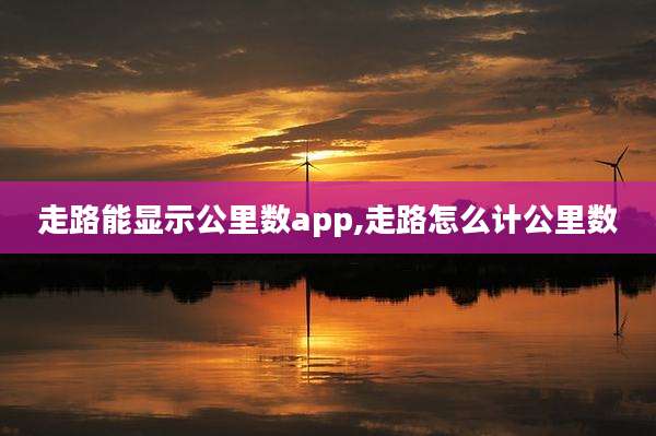 走路能显示公里数app,走路怎么计公里数