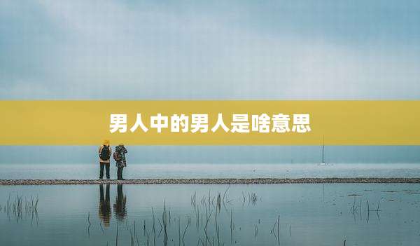 男人中的男人是啥意思