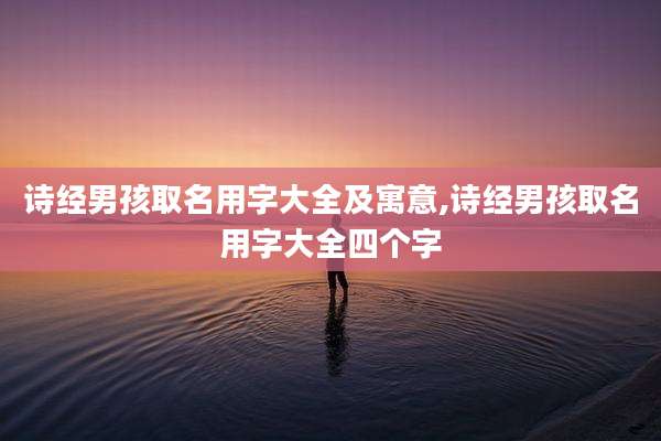 诗经男孩取名用字大全及寓意,诗经男孩取名用字大全四个字