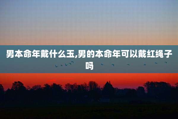 男本命年戴什么玉,男的本命年可以戴红绳子吗