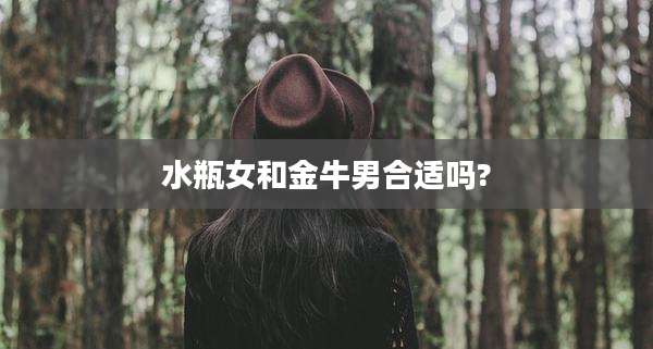 水瓶女和金牛男合适吗?