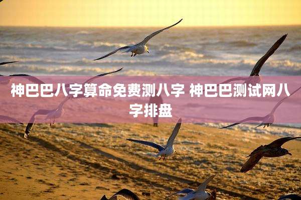 神巴巴八字算命免费测八字 神巴巴测试网八字排盘