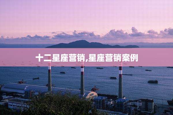 十二星座营销,星座营销案例