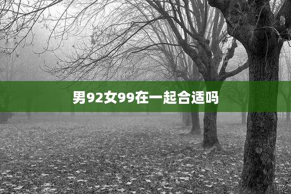 男92女99在一起合适吗