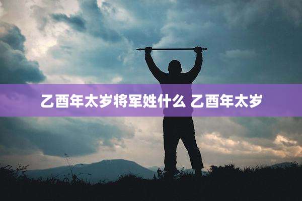 乙酉年太岁将军姓什么 乙酉年太岁
