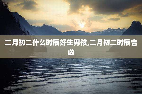 二月初二什么时辰好生男孩,二月初二时辰吉凶