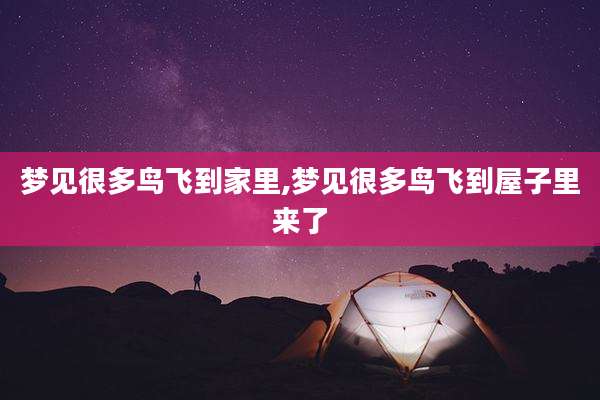 梦见很多鸟飞到家里,梦见很多鸟飞到屋子里来了