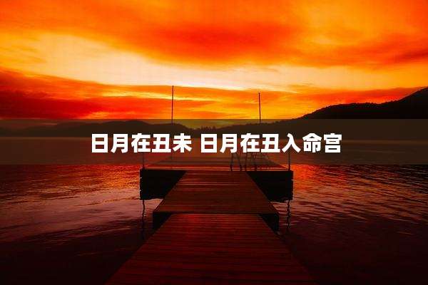 日月在丑未 日月在丑入命宫