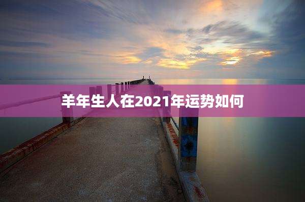 羊年生人在2021年运势如何