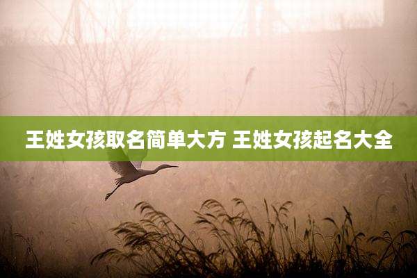 王姓女孩取名简单大方 王姓女孩起名大全