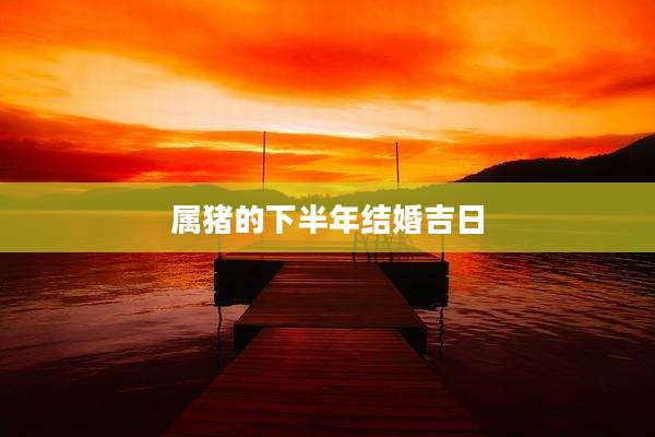 属猪的下半年结婚吉日