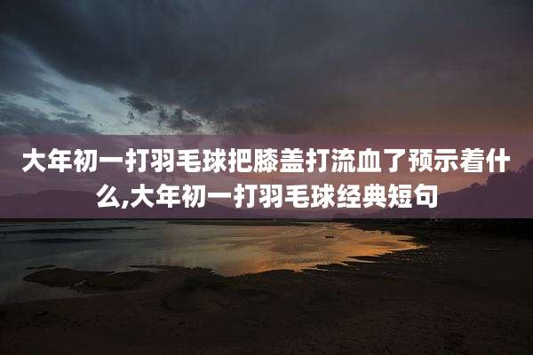 大年初一打羽毛球把膝盖打流血了预示着什么,大年初一打羽毛球经典短句