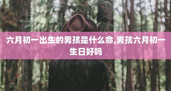六月初一出生的男孩是什么命,男孩六月初一生日好吗