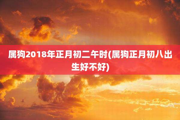 属狗2018年正月初二午时(属狗正月初八出生好不好)
