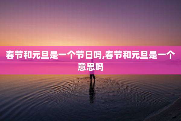 春节和元旦是一个节日吗,春节和元旦是一个意思吗