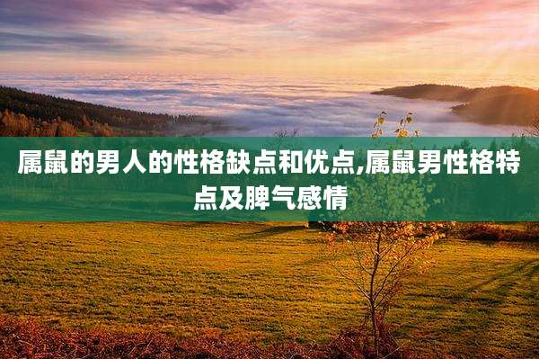 属鼠的男人的性格缺点和优点,属鼠男性格特点及脾气感情