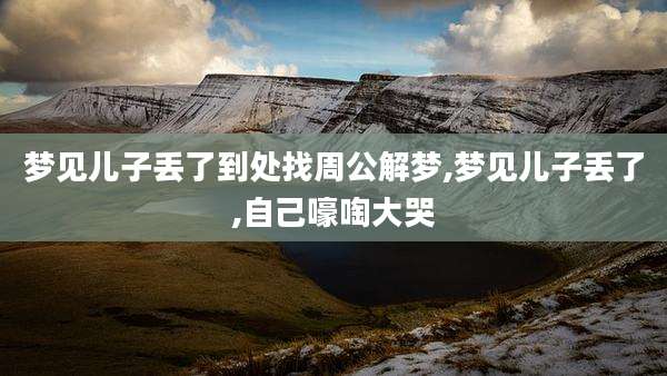 梦见儿子丢了到处找周公解梦,梦见儿子丢了,自己嚎啕大哭