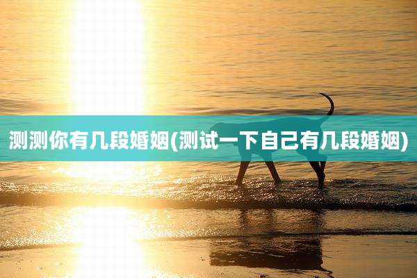 测测你有几段婚姻(测试一下自己有几段婚姻)
