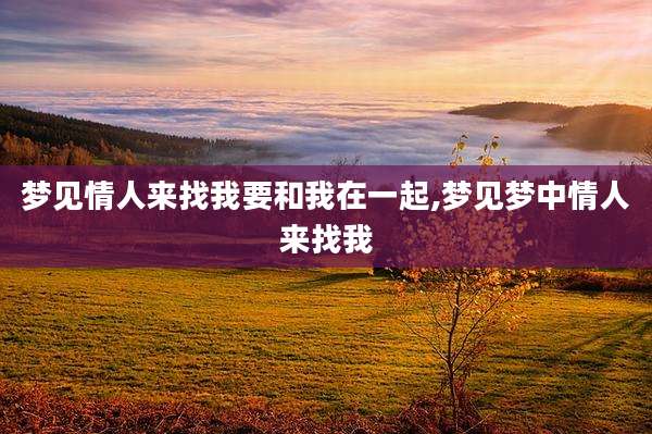梦见情人来找我要和我在一起,梦见梦中情人来找我