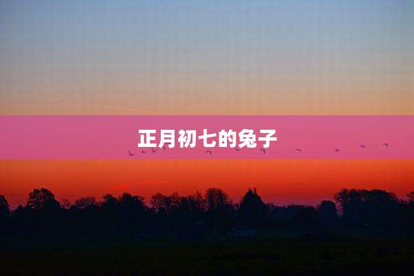 正月初七的兔子