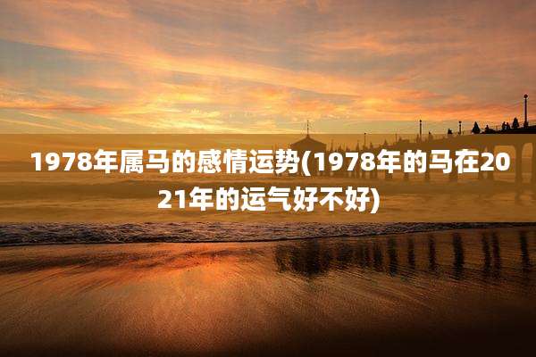 1978年属马的感情运势(1978年的马在2021年的运气好不好)