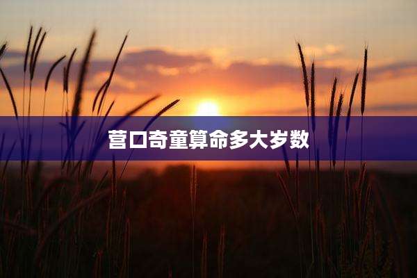 营口奇童算命多大岁数