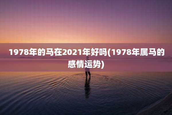 1978年的马在2021年好吗(1978年属马的感情运势)