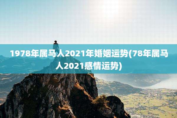 1978年属马人2021年婚姻运势(78年属马人2021感情运势)
