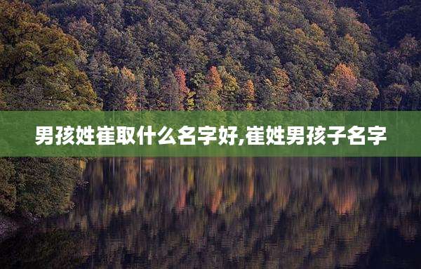 男孩姓崔取什么名字好,崔姓男孩子名字