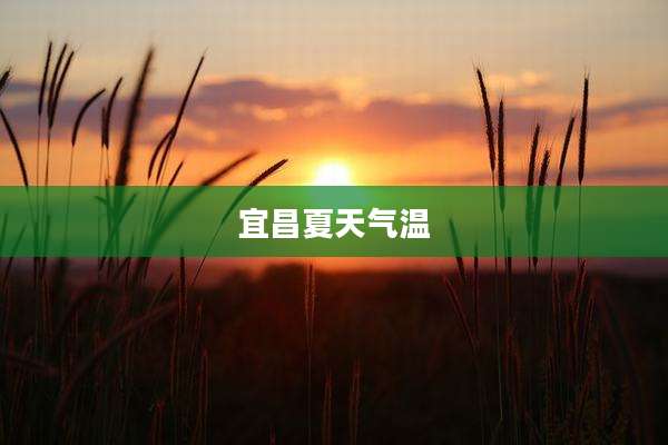 宜昌夏天气温