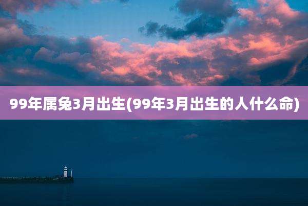 99年属兔3月出生(99年3月出生的人什么命)