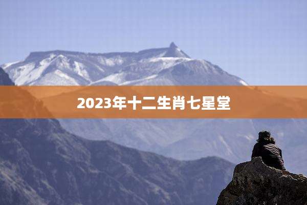 2023年十二生肖七星堂