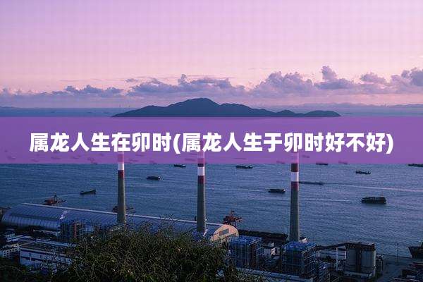 属龙人生在卯时(属龙人生于卯时好不好)