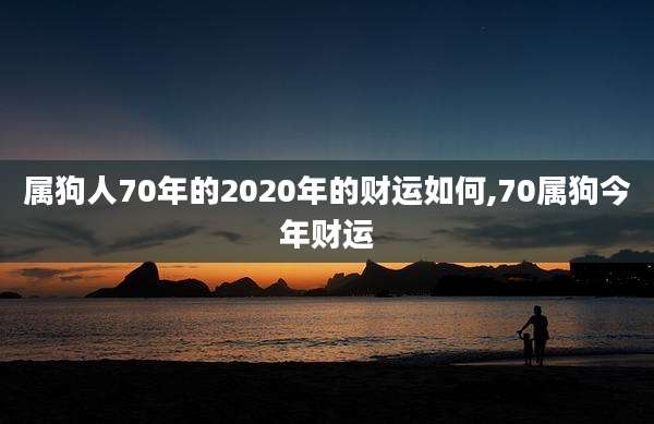 属狗人70年的2020年的财运如何,70属狗今年财运