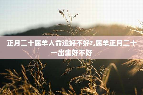 正月二十属羊人命运好不好?,属羊正月二十一出生好不好