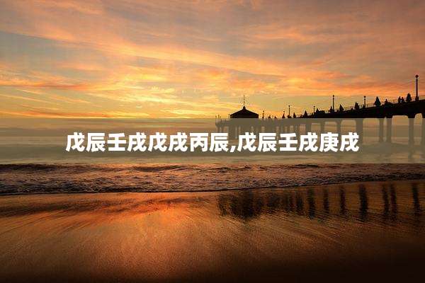 戊辰壬戌戊戌丙辰,戊辰壬戌庚戌