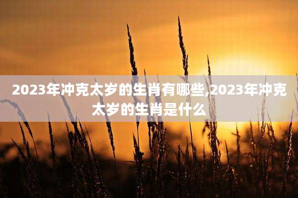 2023年冲克太岁的生肖有哪些,2023年冲克太岁的生肖是什么