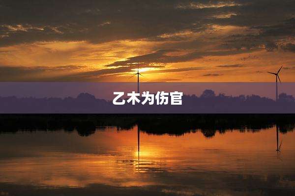 乙木为伤官