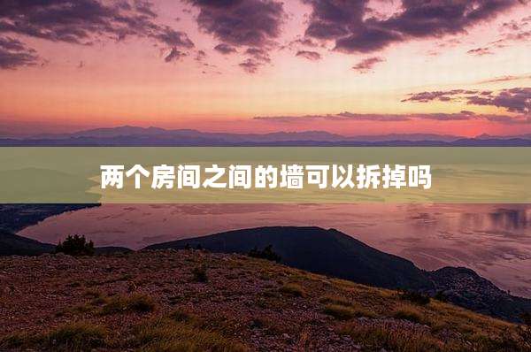 两个房间之间的墙可以拆掉吗