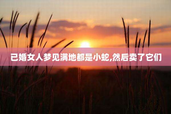 已婚女人梦见满地都是小蛇,然后卖了它们